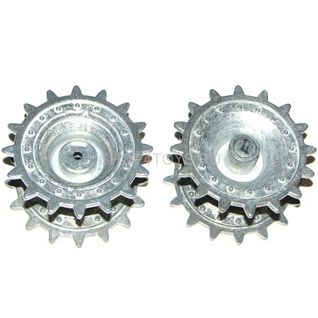 Гусеницы металл+ведущая шестерня металл  Heng Long - 78-080+78-083