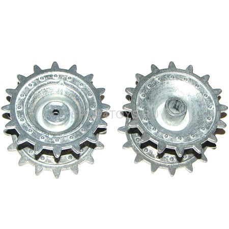 Гусеницы металл+ведущая шестерня металл  Heng Long - 78-080+78-083