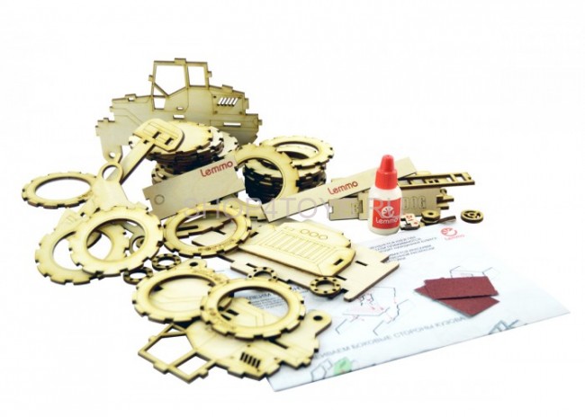 Конструктор 3D деревянный подвижный Lemmo Трактор Бульдог - Б-1 Конструктор 3D деревянный подвижный Lemmo Трактор Бульдог - Б-1