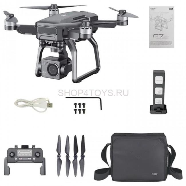 Квадрокоптер SJRC F7 3-AXIS 4K EIS 5G GPS RTFl - SJRC-F7-4K Квадрокоптер SJRC F7 3-AXIS 4K EIS 5G GPS RTFl - SJRC-F7-4K