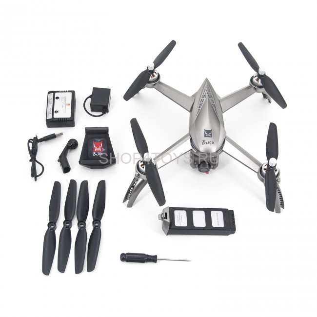 Радиоуправляемый квадрокоптер MJX Bugs 5W Silver RTF 2.4G - B5W Радиоуправляемый квадрокоптер MJX Bugs 5W Silver RTF 2.4G - B5W