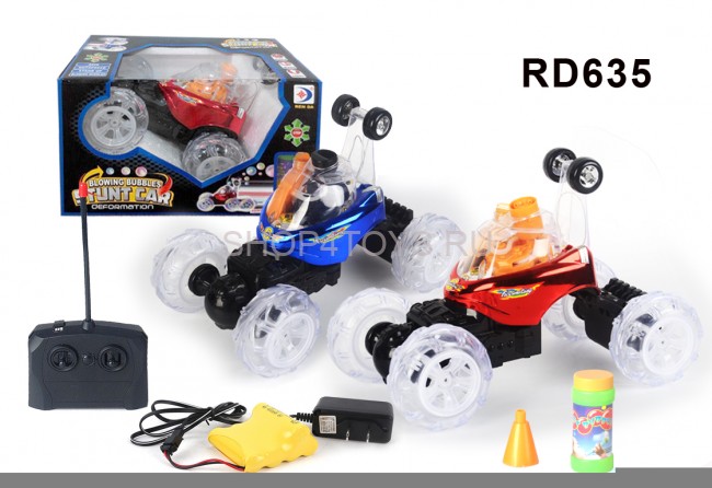 Радиоуправляемая трюковая машина-перевертыш RENDA (29 см, красный, мыльные пузыри) - RD635