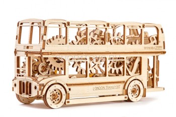 Деревянный механический 3D-пазл Wooden City Лондонский автобус - WR303 Деревянный механический 3D-пазл Wooden City Лондонский автобус - WR303