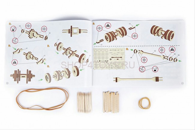 Деревянный механический 3D-пазл Wooden City Лондонский автобус - WR303 Деревянный механический 3D-пазл Wooden City Лондонский автобус - WR303