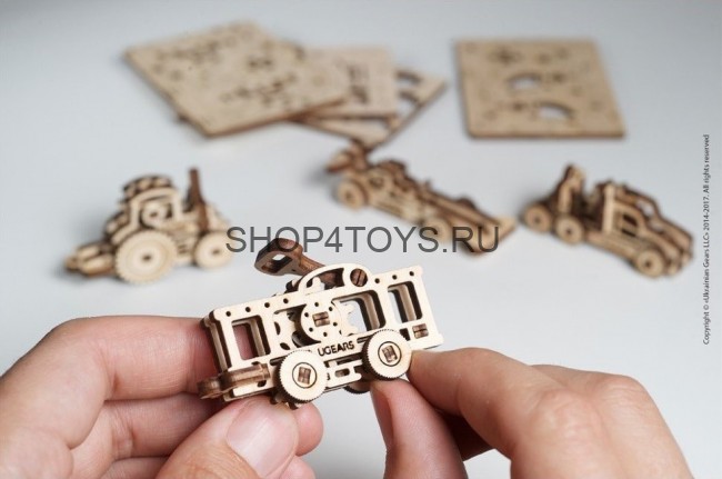 Деревянный 3D пазл Фиджет Ugears "Транспорт" - 70033