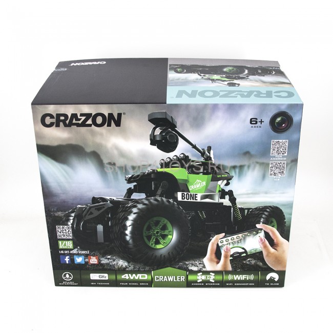 Радиоуправляемый краулер-амфибия Crazon Green Crawler 4WD c WiFi FPV камерой - 171603B-G Радиоуправляемый краулер-амфибия Crazon Green Crawler 4WD c WiFi FPV камерой - 171603B-G