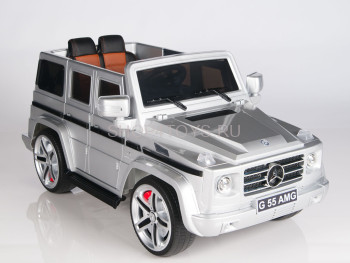 Радиоуправляемый детский электромобиль Mercedes Benz G55 Silver 12V 2.4G - DMD-178-S Радиоуправляемый детский электромобиль Mercedes Benz G55 12V 2.4G - DMD-178 - это обновленная версия модели DMD-G55 с открывающимися дверями, резиновыми колесами и сиденьем из экокожи.