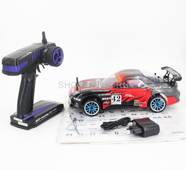 Радиоуправляемый автомобиль для дрифта HSP Flying Fish 2 - 1:16 4WD - 94163-16376 - 2.4G