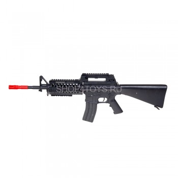 Механический автомат M16 на мягких пулях 4 вида - M16CA Стреляет 4 видами различных снарядов (резиновые пули, мягкие пули, гелевые пули, пластиковые пули).