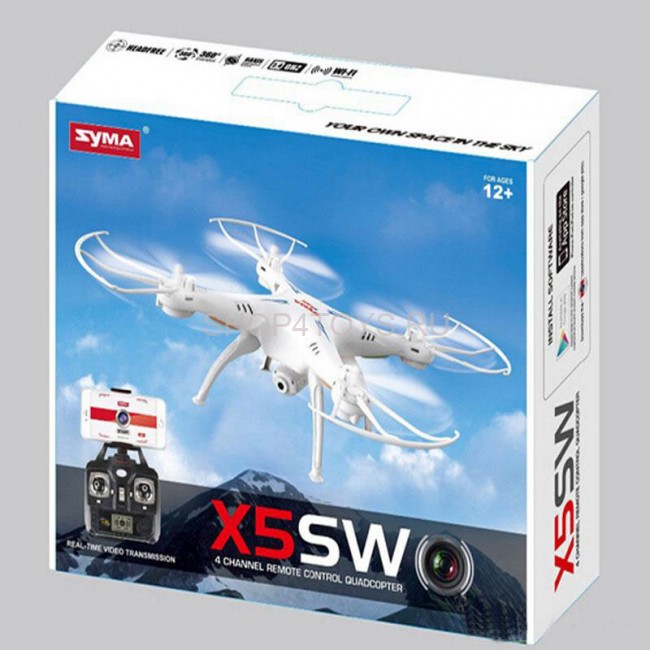 Радиоуправляемый квадрокоптер с камерой FPV WiFi Syma X5SW 2.4Ghz - X5SW