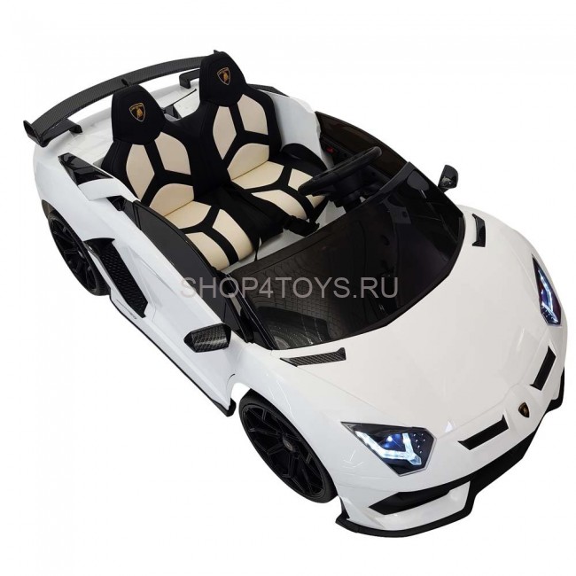 Детский электромобиль Lamborghini Aventador SVJ White Carbon (дрифт, 15 км/ч, 24V) - SX2028S-WHITE Детский электромобиль Lamborghini Aventador SVJ White Carbon (дрифт, 15 км/ч, 24V) - SX2028S-WHITE