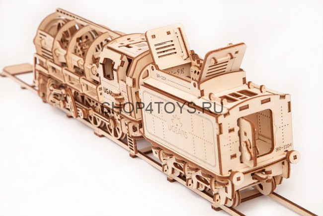 Деревянный 3D конструктор Ugears "Локомотив с тендером" - 70012 Деревянный 3D конструктор Ugears "Локомотив с тендером" - 70012