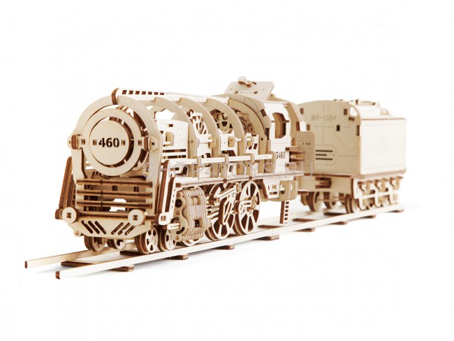 Деревянный 3D конструктор Ugears "Локомотив с тендером" - 70012 Деревянный 3D конструктор Ugears "Локомотив с тендером" - 70012