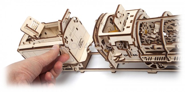Деревянный 3D конструктор Ugears "Локомотив с тендером" - 70012 Деревянный 3D конструктор Ugears "Локомотив с тендером" - 70012