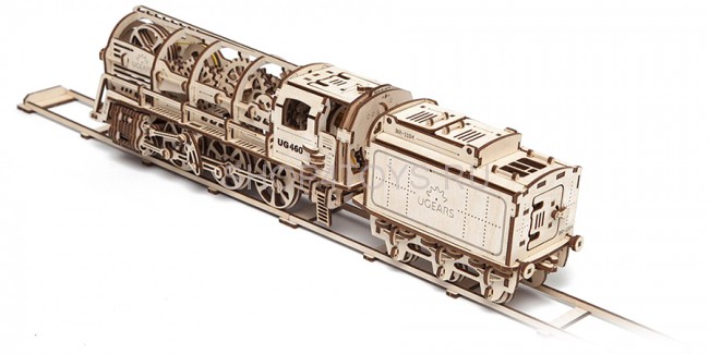 Деревянный 3D конструктор Ugears "Локомотив с тендером" - 70012 Деревянный 3D конструктор Ugears "Локомотив с тендером" - 70012