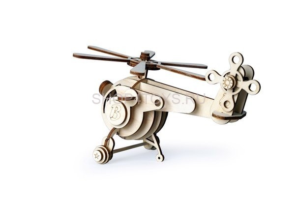 Деревянный конструктор Lemmo Вертолет "Витя" - 00-57 Деревянный конструктор Lemmo Вертолет "Витя" - 00-57