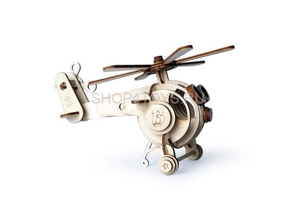 Деревянный конструктор Lemmo Вертолет "Витя" - 00-57 Деревянный конструктор Lemmo Вертолет "Витя" - 00-57