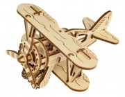 Деревянный механический 3D-пазл Wooden City Самолет Биплан - WR304