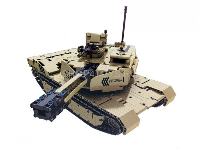 Радиоуправляемый электромеханический конструктор QiHui танк, стреляющий пульками - QH9801 Радиоуправляемый электромеханический конструктор QiHui танк, стреляющий пульками - QH9801