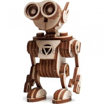 Деревянный 3D конструктор Lemmo Робот Санни (можно использовать как брелок) - 00-76 Деревянный 3D конструктор Lemmo Робот Санни (можно использовать как брелок) - 00-76