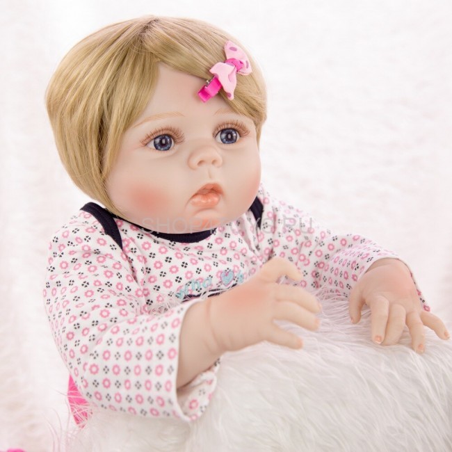 Реборн девочка силиконовая блондинка Анюта