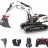 Радиоуправляемый экскаватор белый HUI NA TOYS масштаб 1:14 2.4G - HN1594-WHITE
