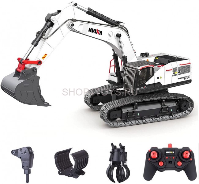 Радиоуправляемый экскаватор белый HUI NA TOYS масштаб 1:14 2.4G - HN1594-WHITE Радиоуправляемый экскаватор белый HUI NA TOYS масштаб 1:14 2.4G - HN1594-WHITE