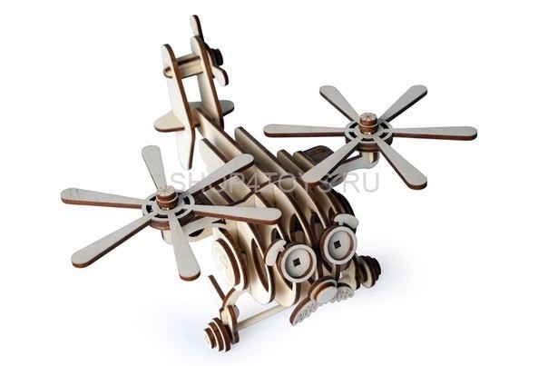 Деревянный конструктор Lemmo Вертолет "Палыч" - 00-55