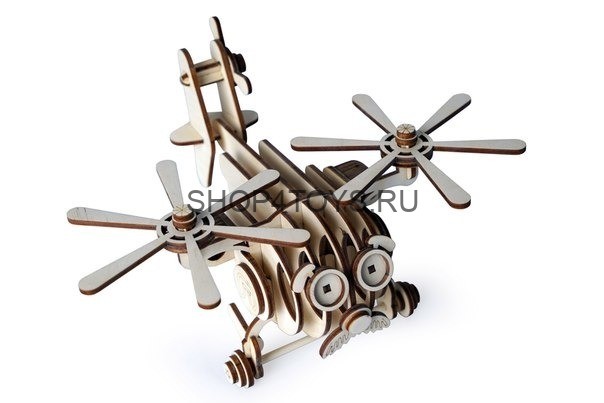 Деревянный конструктор Lemmo Вертолет "Палыч" - 00-55