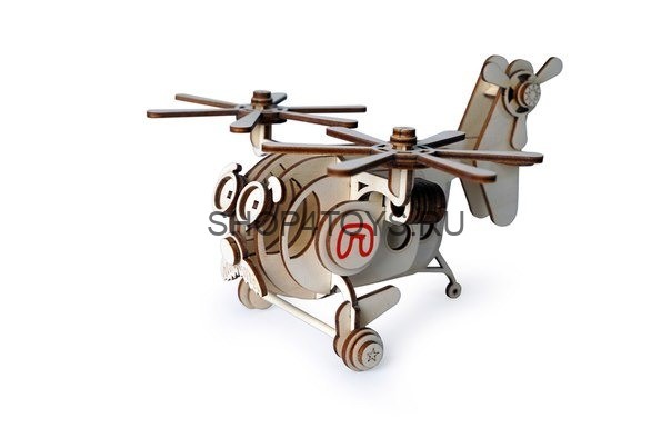 Деревянный конструктор Lemmo Вертолет "Палыч" - 00-55