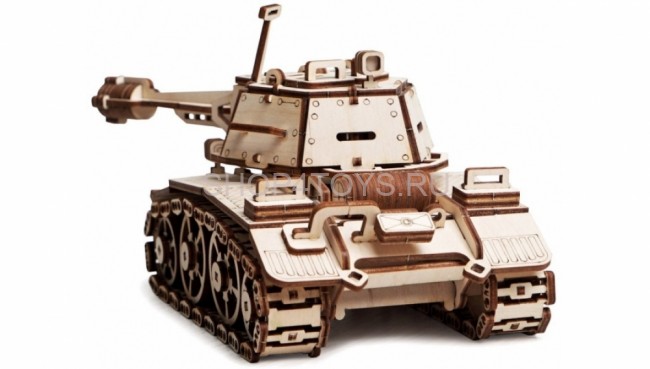 Деревянный 3D конструктор Lemmo Танк "Кадет" - 00-77
