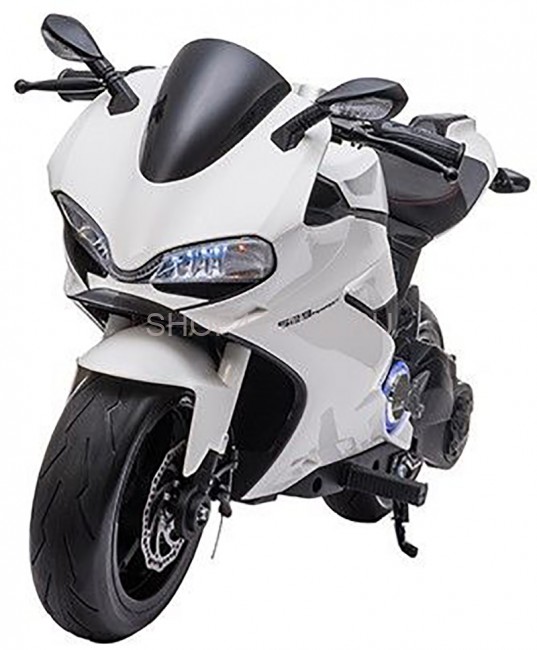 Детский электромобиль мотоцикл Ducati White (дисковый тормоз, 16 км/ч, 24V) - SX1629