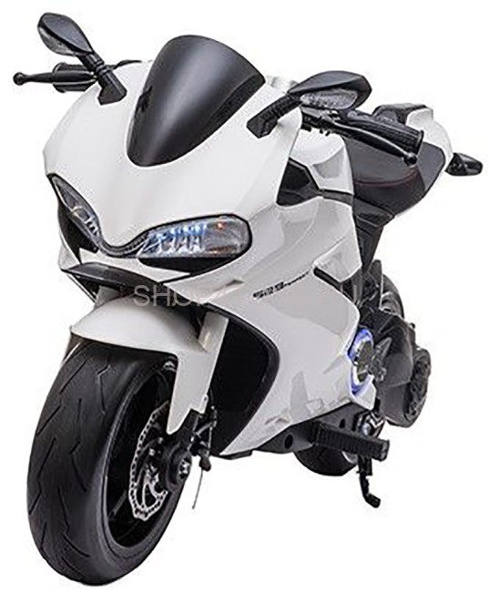 Детский электромобиль мотоцикл Ducati White (дисковый тормоз, 16 км/ч, 24V) - SX1629
