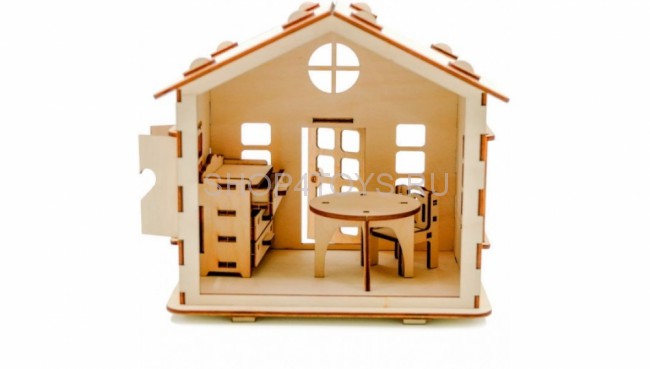 Конструктор ХэппиДом "Дачный домик" из дерева - HK-D003