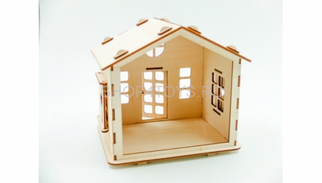 Конструктор ХэппиДом "Дачный домик" из дерева - HK-D003