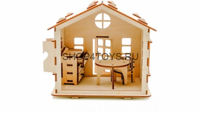 Конструктор ХэппиДом "Дачный домик" из дерева - HK-D003