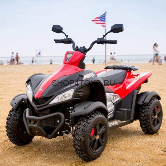 Детский электроквадроцикл Dongma ATV Red 12V с кожаным сиденьем - DMD-268A-LUX Детский электроквадроцикл Dongma ATV Red 12V с кожаным сиденьем - DMD-268A-LUX