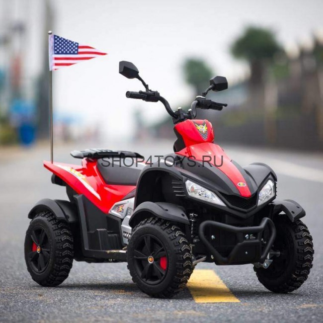 Детский электроквадроцикл Dongma ATV Red 12V с кожаным сиденьем - DMD-268A-LUX Детский электроквадроцикл Dongma ATV Red 12V с кожаным сиденьем - DMD-268A-LUX
