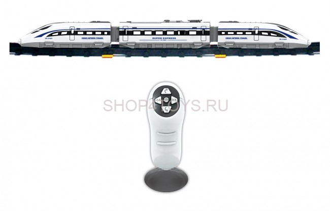 Железная дорога с пультом управления (поезд Сапсан, длина полотна 618 см, свет, звук) - 2808Y-2 Железная дорога с пультом управления (поезд Сапсан, длина полотна 618 см, свет, звук) - 2808Y-2