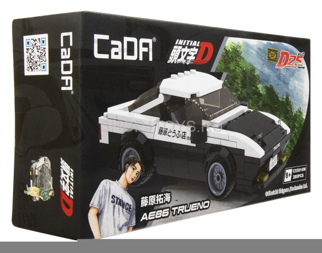 Конструктор CADA автомобиль AE86 Trueno, 280 элементов - C55014W Конструктор CADA автомобиль AE86 Trueno, 280 элементов - C55014W
