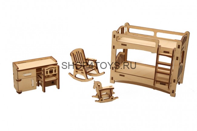 Детский набор мебели из дерева "Детская" - HK-M005 Детский набор мебели из дерева "Детская" - HK-M005