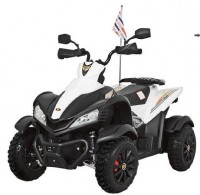 Детский электроквадроцикл Dongma ATV White 12V с кожаным сиденьем - DMD-268A-LUX-W