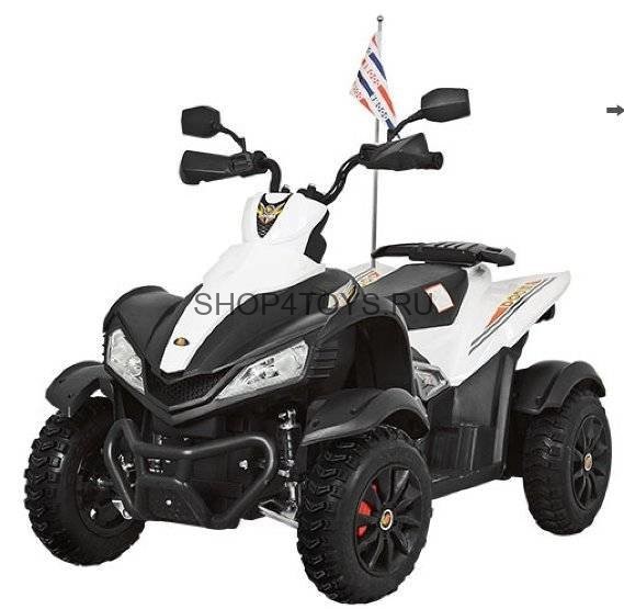 Детский электроквадроцикл Dongma ATV White 12V с кожаным сиденьем - DMD-268A-LUX-W Детский электроквадроцикл Dongma ATV White 12V с кожаным сиденьем - DMD-268A-LUX-W
