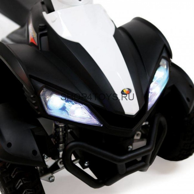 Детский электроквадроцикл Dongma ATV White 12V с кожаным сиденьем - DMD-268A-LUX-W Детский электроквадроцикл Dongma ATV White 12V с кожаным сиденьем - DMD-268A-LUX-W
