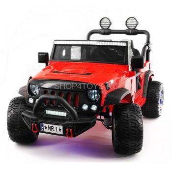 Электромобиль Jeep Wrangler Red 4WD - SX1718-A Электромобиль Jeep Wrangler Red 4WD - SX1718-A - это детский​ двухместный электромобиль с полным приводом, который выделяется оригинальным дизайном и эксклюзивными опциями.
