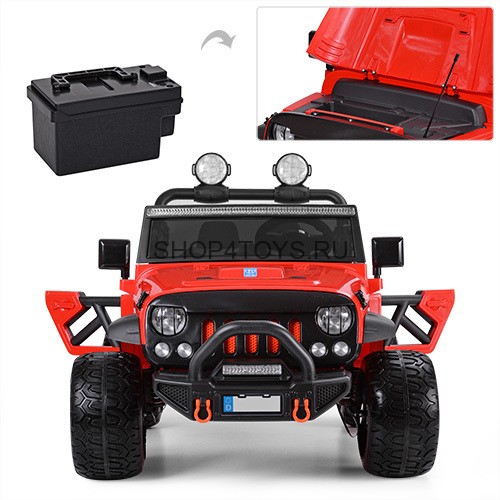 Электромобиль Jeep Wrangler Red 4WD - SX1718-A Электромобиль Jeep Wrangler Red 4WD - SX1718-A