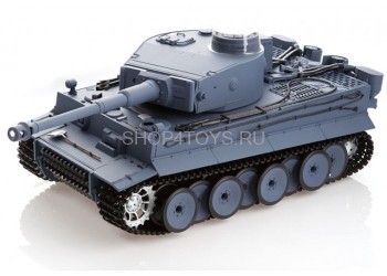 Радиоуправляемый танк Heng Long German Tiger 1:16 - 3818-1 Радиоуправляемая модель танка с пневматической пушкой с отдачей и дымовыми эффектами.
