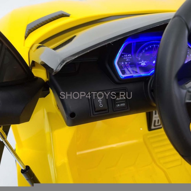 Детский электромобиль Lamborghini Aventador SVJ Yellow Carbon (дрифт, 15 км/ч, 24V) - SX2028S-YELLOW