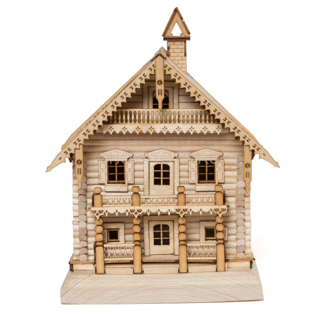 Конструктор из дерева "Изба" с инструментами - K02N Конструктор из дерева "Изба" с инструментами - K02N