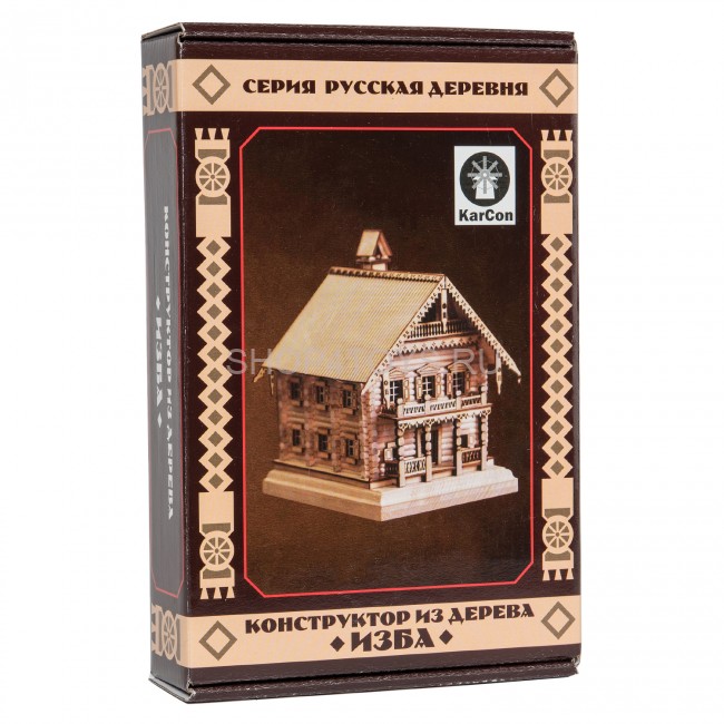 Конструктор из дерева "Изба" с инструментами - K02N Конструктор из дерева "Изба" с инструментами - K02N